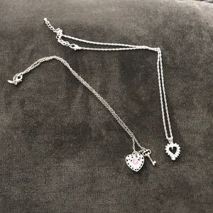 Set of two heart necklaces